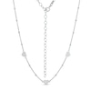 Thumbnail Image 0 of Triple Heart Disc and Bead Station Choker Necklace in Sterling Silver - 16"