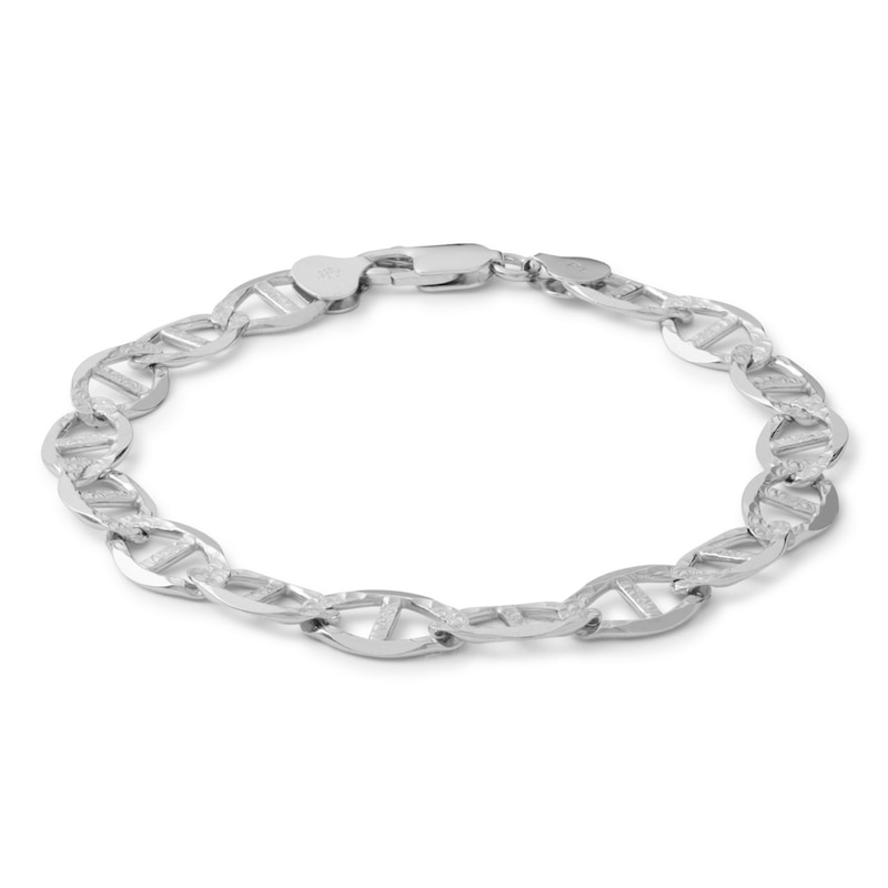 Made in Italy 210 Gauge Diamond-Cut Mariner Chain in Solid Sterling Silver - 8.5"