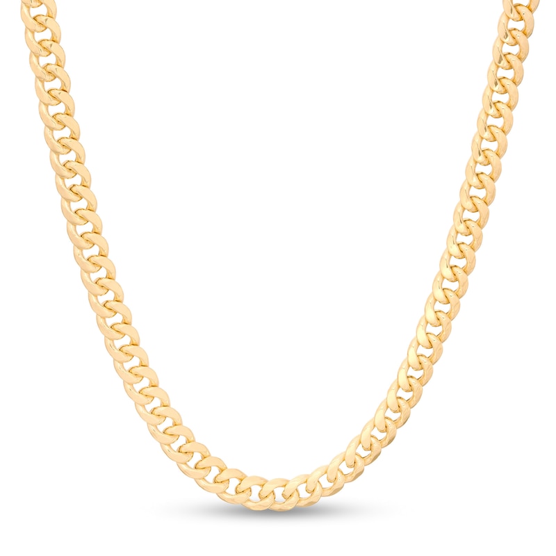 160 Gauge Semi-Solid Cuban Curb Chain Necklace in 10K Gold - 22"