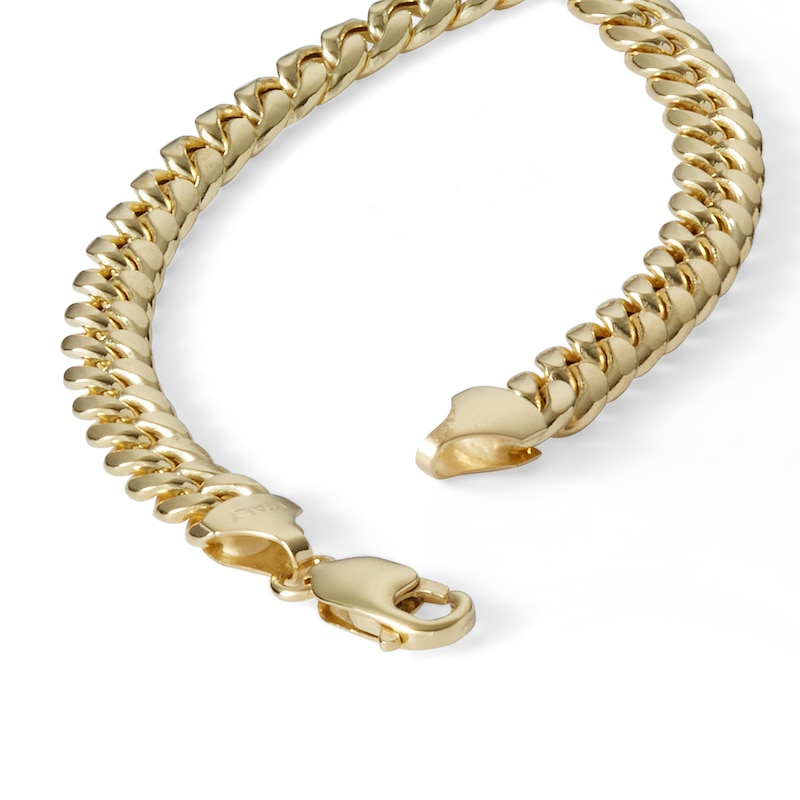 Made in Italy 6.15mm Cuban Curb Chain Bracelet in 10K Semi-Solid Gold - 8.5"