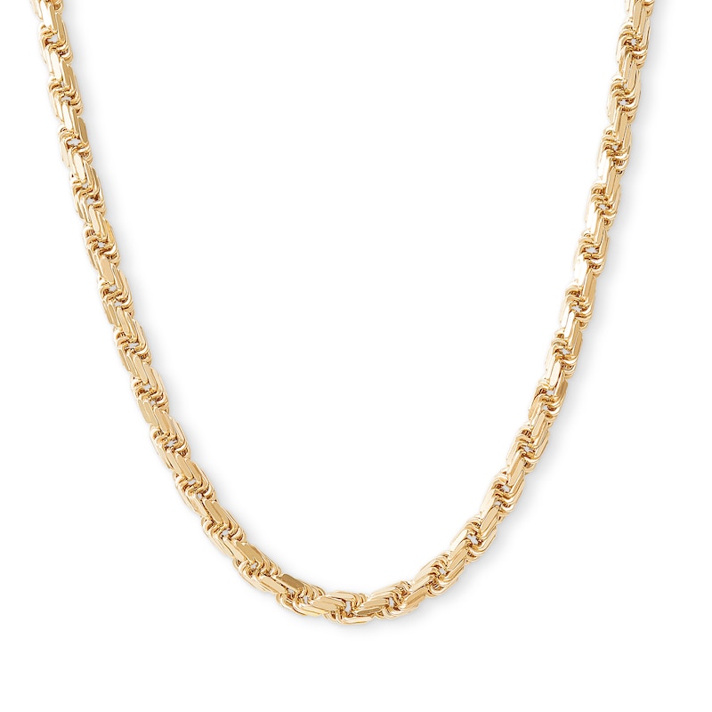 Made in Italy 070 Gauge Loose Rope Chain Necklace in 10K Hollow Gold - 24"