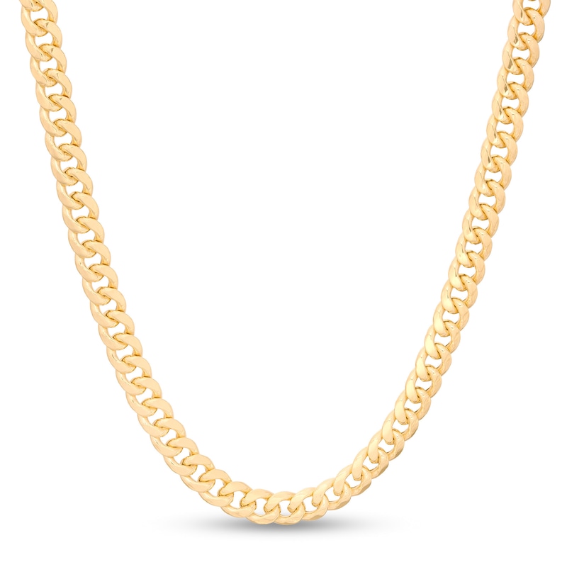 140 Gauge Semi-Solid Cuban Curb Chain Necklace in 10K Gold - 24"