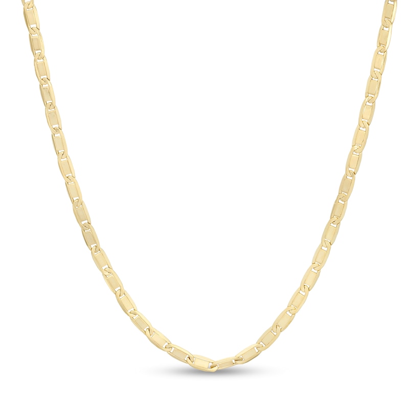 080 Gauge Valentino Chain Necklace in 10K Hollow Gold - 20"