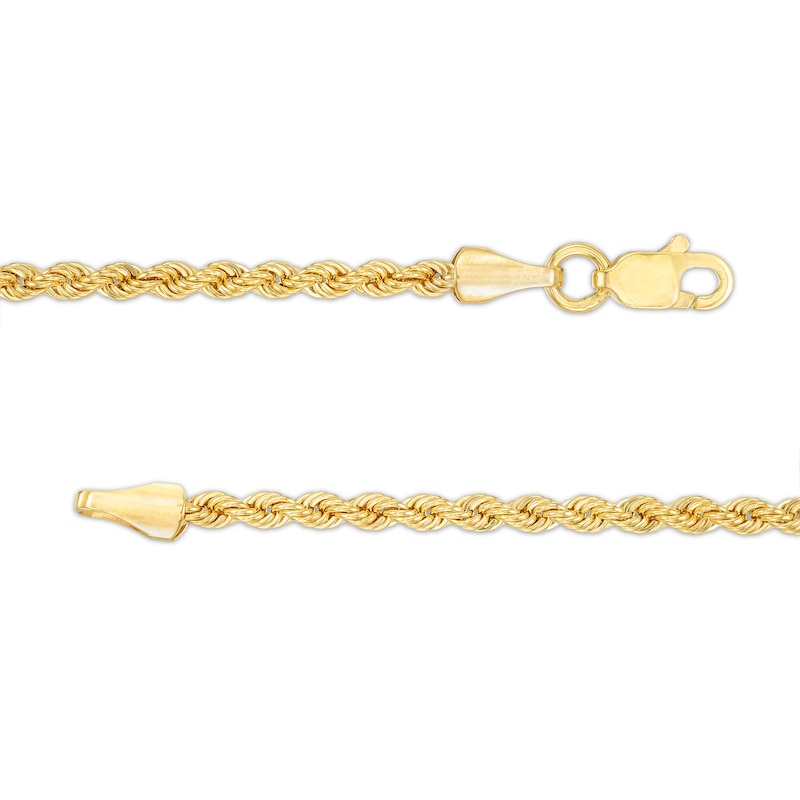 2.1mm Rope Chain Necklace in 10K Semi-Solid Gold - 20"
