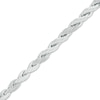 Thumbnail Image 0 of Cubic Zirconia Rope Chain Bracelet in Sterling Silver - 8"