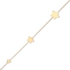 Thumbnail Image 0 of Graduated Star Disc Anklet in 10K Gold - 10"