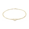 Thumbnail Image 0 of 10K Solid Gold Heart Outline Multi-Strand Anklet Made in Italy