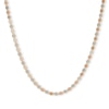 Thumbnail Image 0 of Made in Italy 030 Gauge Hammered Valentino Chain Necklace in 10K Solid Tri-Tone Gold - 20"