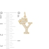Thumbnail Image 1 of Cubic Zirconia "Y" Initial with Crown Necklace Charm in 10K Solid Gold