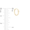 Thumbnail Image 1 of Bezel-Set Cubic Zirconia Solitaire 8mm Huggie Hoop Earrings in 10K Gold