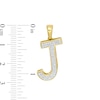 Thumbnail Image 1 of 1/8 CT. T.W. Diamond "J" Initial Necklace Charm in 10K Gold
