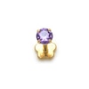 Thumbnail Image 0 of 019 Gauge Purple Cubic Zirconia Solitaire Cartilage Barbell in 14K Gold