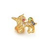 Thumbnail Image 0 of 019 Gauge Multi-Color Cubic Zirconia Unicorn Cartilage Barbell in 14K Gold