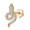 Thumbnail Image 0 of 019 Gauge Cubic Zirconia Snake Cartilage Barbell in 14K Gold
