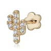 Thumbnail Image 0 of 019 Gauge Cubic Zirconia Cactus Cartilage Barbell in 14K Gold