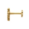 Thumbnail Image 1 of 019 Gauge Cubic Zirconia Cactus Cartilage Barbell in 14K Gold