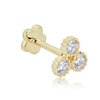 Thumbnail Image 0 of 019 Gauge Cubic Zirconia Trio Cartilage Barbell in 14K Gold