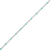 Thumbnail Image 0 of Made in Italy 040 Gauge Solid Turquoise Enamel O Chain Anklet in Sterling Silver - 10"