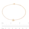Thumbnail Image 1 of Cubic Zirconia "&" Anklet in 10K Gold - 10"