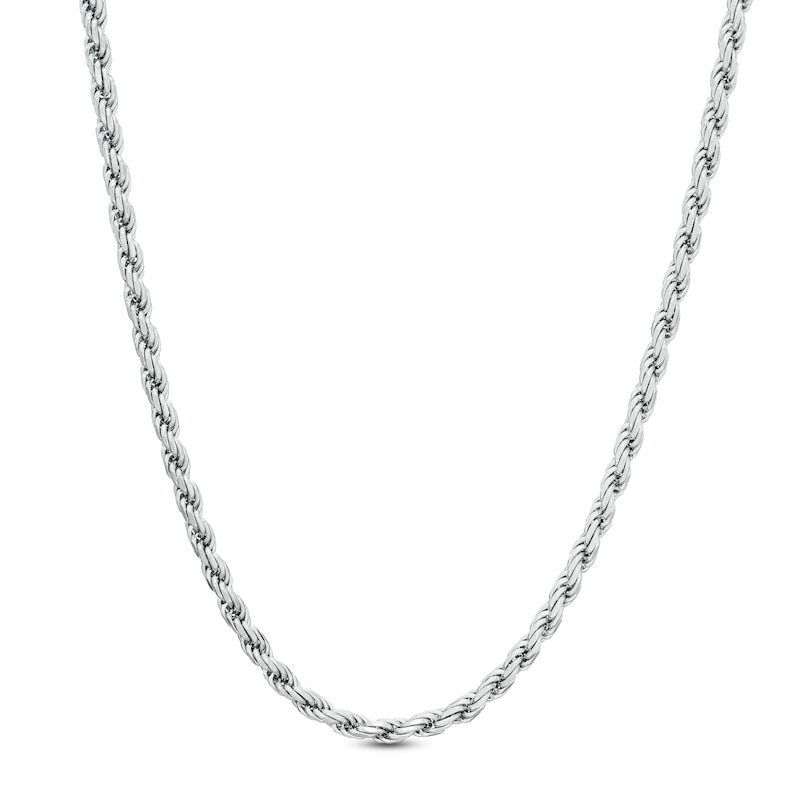Made in Italy 060 Gauge Rope Chain Necklace in Solid Sterling Silver - 18"