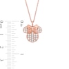 Thumbnail Image 1 of Child's Cubic Zirconia ©Disney Minnie Mouse Pendant in Sterling Silver with 14K Rose Gold Plate - 15"