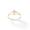 Thumbnail Image 0 of Child's Cubic Zirconia Cross Split Shank Ring in 10K Gold - Size 4