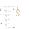 Thumbnail Image 1 of Child's Cubic Zirconia Lowercase "s" Initial Necklace Charm in 10K Gold