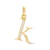 Thumbnail Image 0 of Child's Cubic Zirconia Lowercase "k" Initial Necklace Charm in 10K Gold
