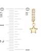 Thumbnail Image 1 of Child's Cubic Zirconia Star Dangle J-Hoop Earrings in 10K Gold