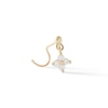 Thumbnail Image 0 of 14K Solid Gold CZ Dangle Nose Screw - 22G