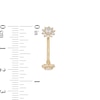 Thumbnail Image 1 of 10K Solid Gold CZ Double Flower Belly Button Ring - 16G