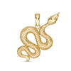 Thumbnail Image 0 of Textured Snake Necklace Charm in 10K Gold
