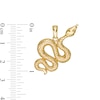 Thumbnail Image 1 of Textured Snake Necklace Charm in 10K Gold