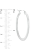 Thumbnail Image 1 of 30mm Oval Tube Hoop Earrings in Sterling Silver