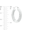 Thumbnail Image 1 of 25mm Multi-Finish Tube Hoop Earrings in Sterling Silver