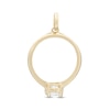 Thumbnail Image 0 of 4mm Cubic Zirconia Solitaire Ring Necklace Charm in 10K Gold