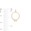 Thumbnail Image 1 of 4mm Cubic Zirconia Solitaire Ring Necklace Charm in 10K Gold