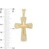Thumbnail Image 1 of Cubic Zirconia Pointed and Flared Double Cross Necklace Charm in 10K Gold
