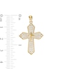Thumbnail Image 1 of Cubic Zirconia Gothic-Style Double Cross Necklace Charm in 10K Gold