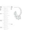 Thumbnail Image 1 of Mini Disc Dangle J-Hoop Earrings in Sterling Silver