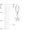 Thumbnail Image 1 of Mini Star Dangle 11mm Huggie Hoop Earrings in Sterling Silver