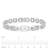 Thumbnail Image 2 of Cubic Zirconia Duos Link Bracelet in Sterling Silver - 8.5"