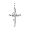 Thumbnail Image 0 of Cubic Zirconia Crown Crucifix Charm in Sterling Silver