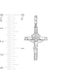 Thumbnail Image 1 of Cubic Zirconia Crown Crucifix Charm in Sterling Silver