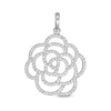 Thumbnail Image 0 of Cubic Zirconia Open Flower Outline Charm in Sterling Silver