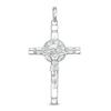 Thumbnail Image 0 of Baguette Cubic Zirconia Crucifix Charm in Sterling Silver