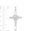 Thumbnail Image 1 of Baguette Cubic Zirconia Crucifix Charm in Sterling Silver