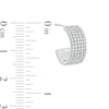 Thumbnail Image 1 of Cubic Zirconia Multi-Row J-Hoop Earrings in Sterling Silver