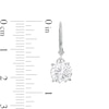 Thumbnail Image 1 of 7.5mm Cubic Zirconia Solitaire Dangle Drop Earrings in Sterling Silver