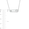 Thumbnail Image 1 of Cubic Zirconia Sideways Safety Pin Necklace in Sterling Silver